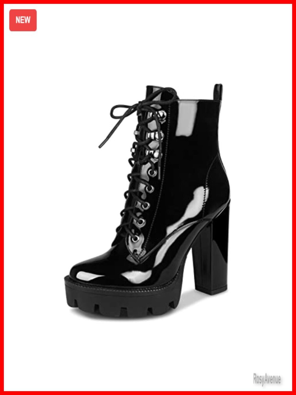 Wetkiss Platform Combat Booties Lace Up High Heel Ankle Boots